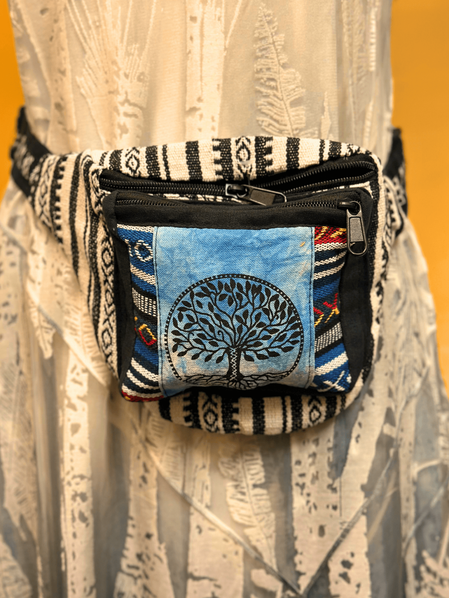 Ghary BW Tree of Life Boho Hippie Fanny Pack - Kalika Fashion