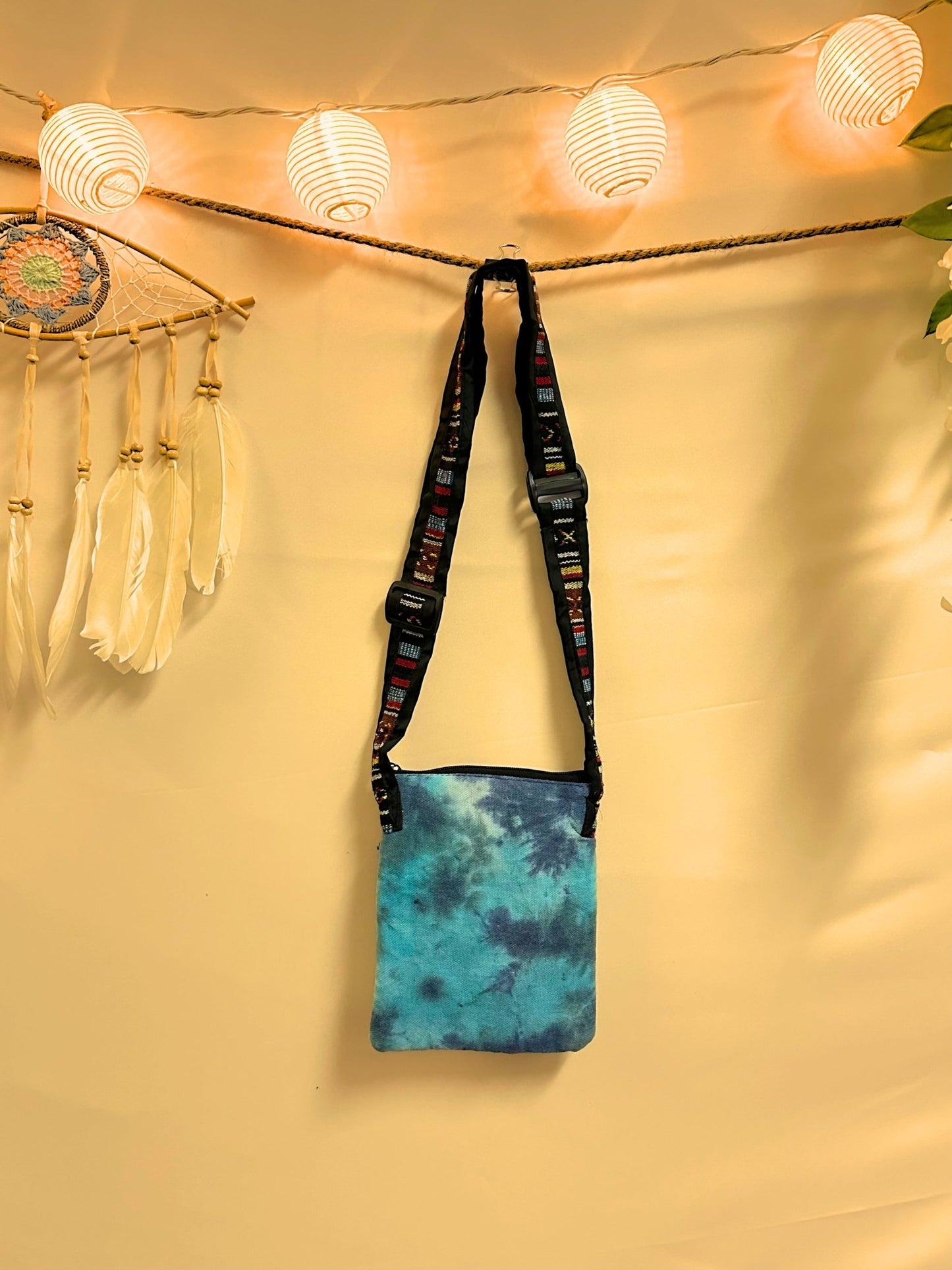 Tie Dye Butterfly Boho Hippie Passport Bag - Kalika Fashion