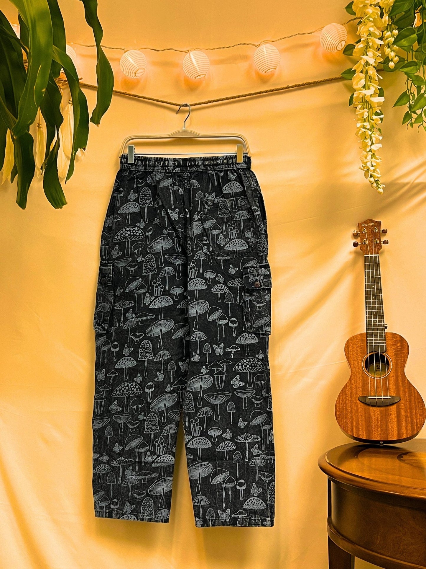 Handmade Unisex Mushroom Butterfly Pants - Kalika Fashion