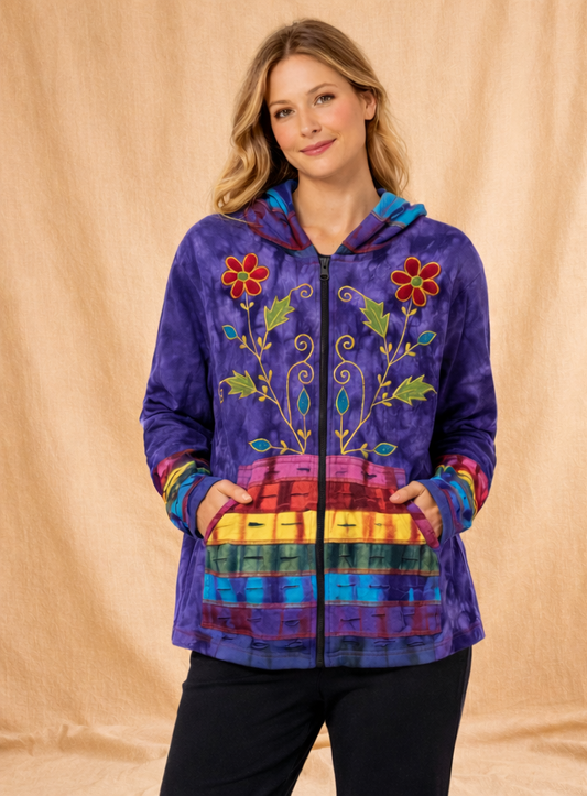 Violet Meadow Embroidered Jacket
