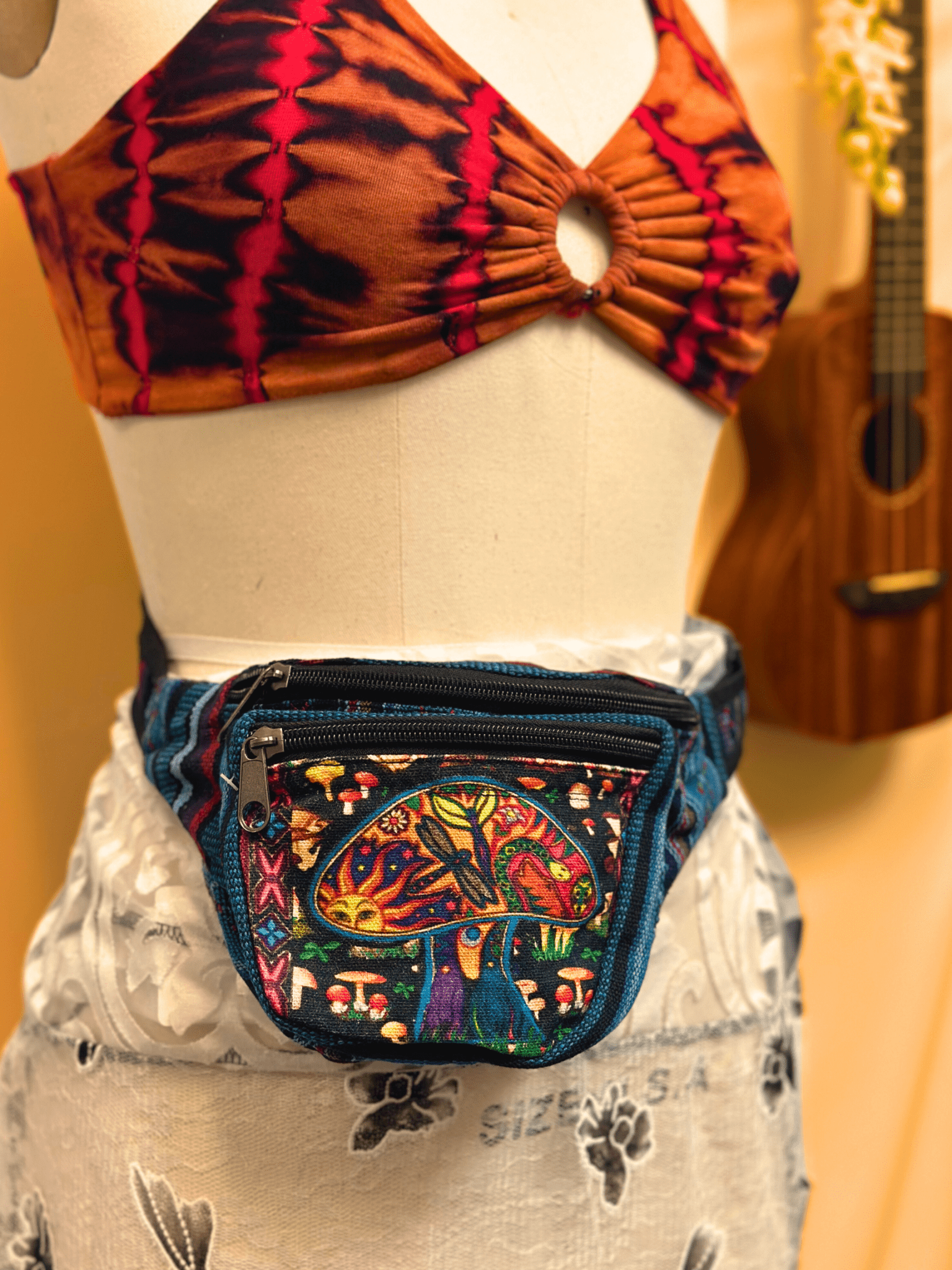 DP Multi Mushroom Boho Hippie Fanny Pack - Kalika Fashion