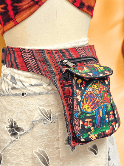 DP Mushroom Family West Boho Hippie Fanny Pack - Kalika Fashion