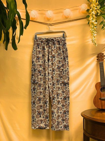 Mushroom Sun Handmade Organic Cotton Pants - Kalika Fashion