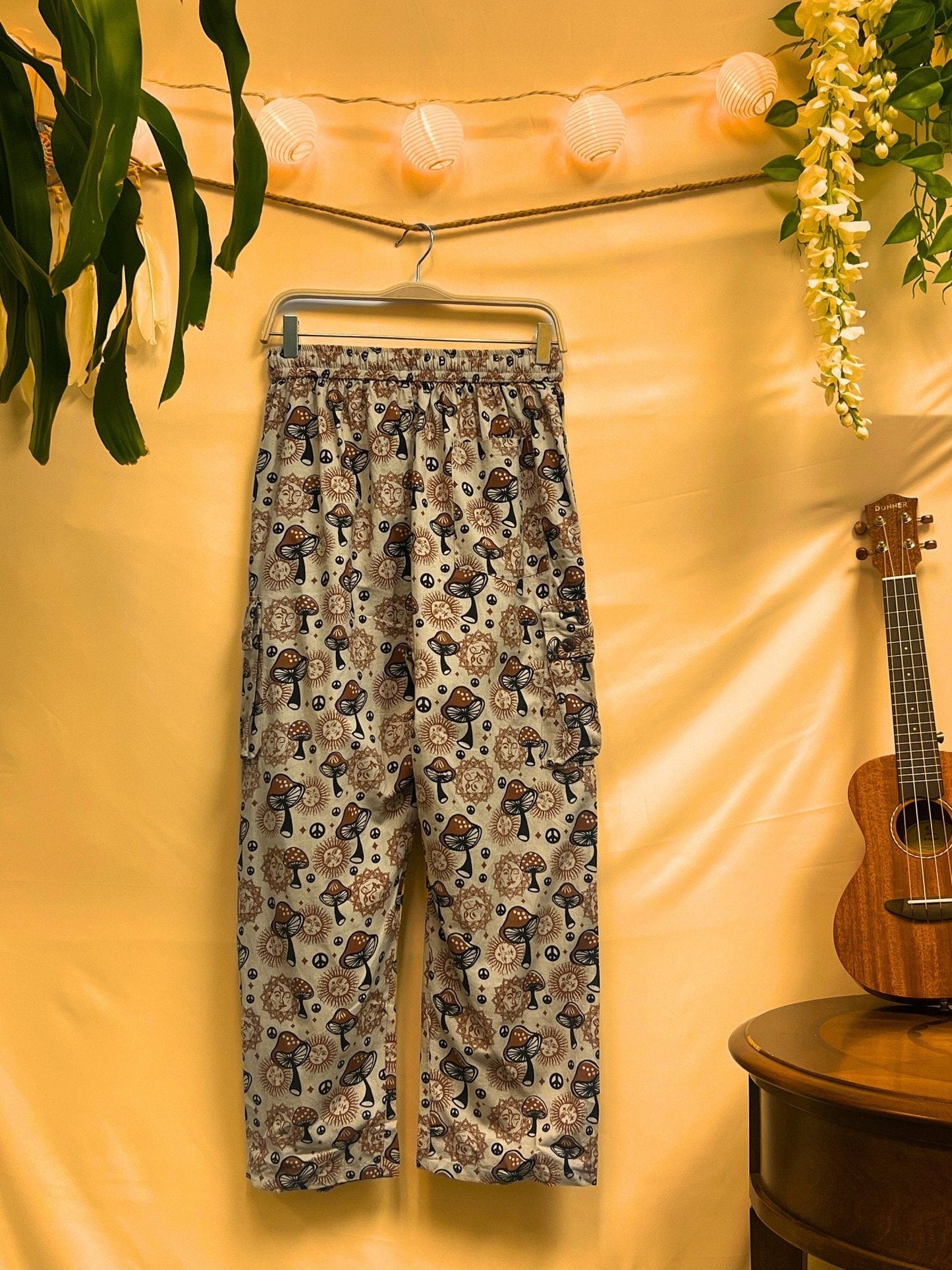 Mushroom Sun Handmade Organic Cotton Pants - Kalika Fashion